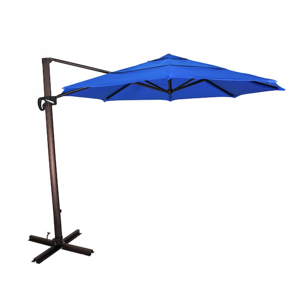 California Umbrella 11' Bronze Aluminum Cantilever Patio Umbrella, Sunbrella Pacific Blue 194061337776 - main